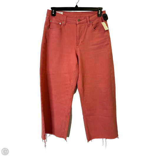 Jeans Wide Leg By Gap In Red Denim, Size: 10 PETITE