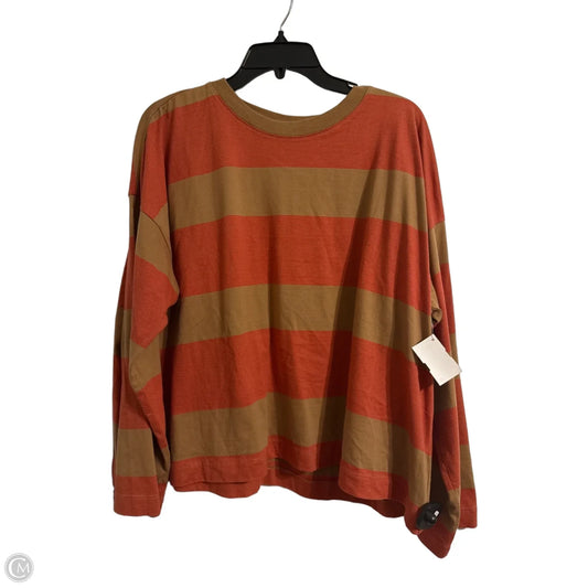 Top Long Sleeve By Madewell In Brown & Red, Size: L
