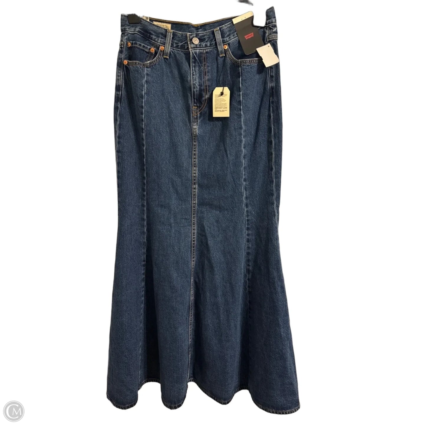 Skirt Maxi By Levis In Blue Denim, Size: 6