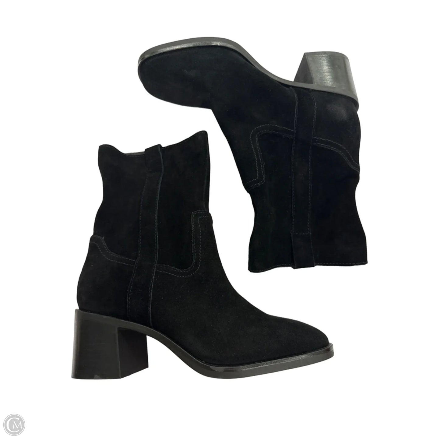 Boots Ankle Heels By Steve Madden In Black, Size: 9
