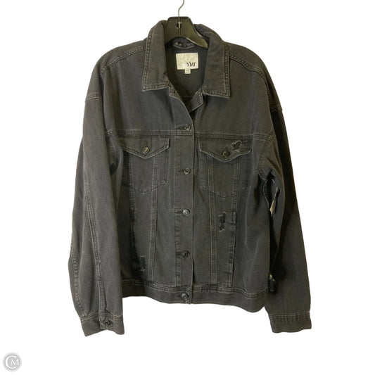 Jacket Denim By Ymi In Black Denim, Size: Xl