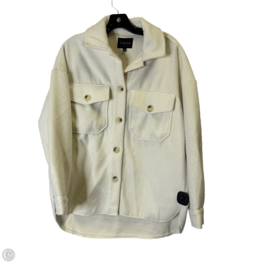 Jacket Shirt By Timing In Cream, Size: S