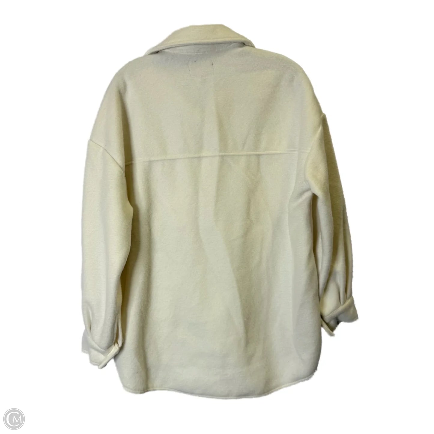 Jacket Shirt By Timing In Cream, Size: S
