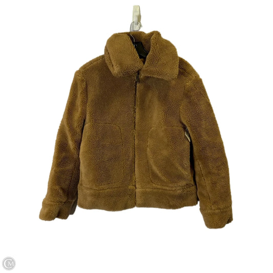 Jacket Faux Fur & Sherpa By Banana Republic In Brown, Size: Xs