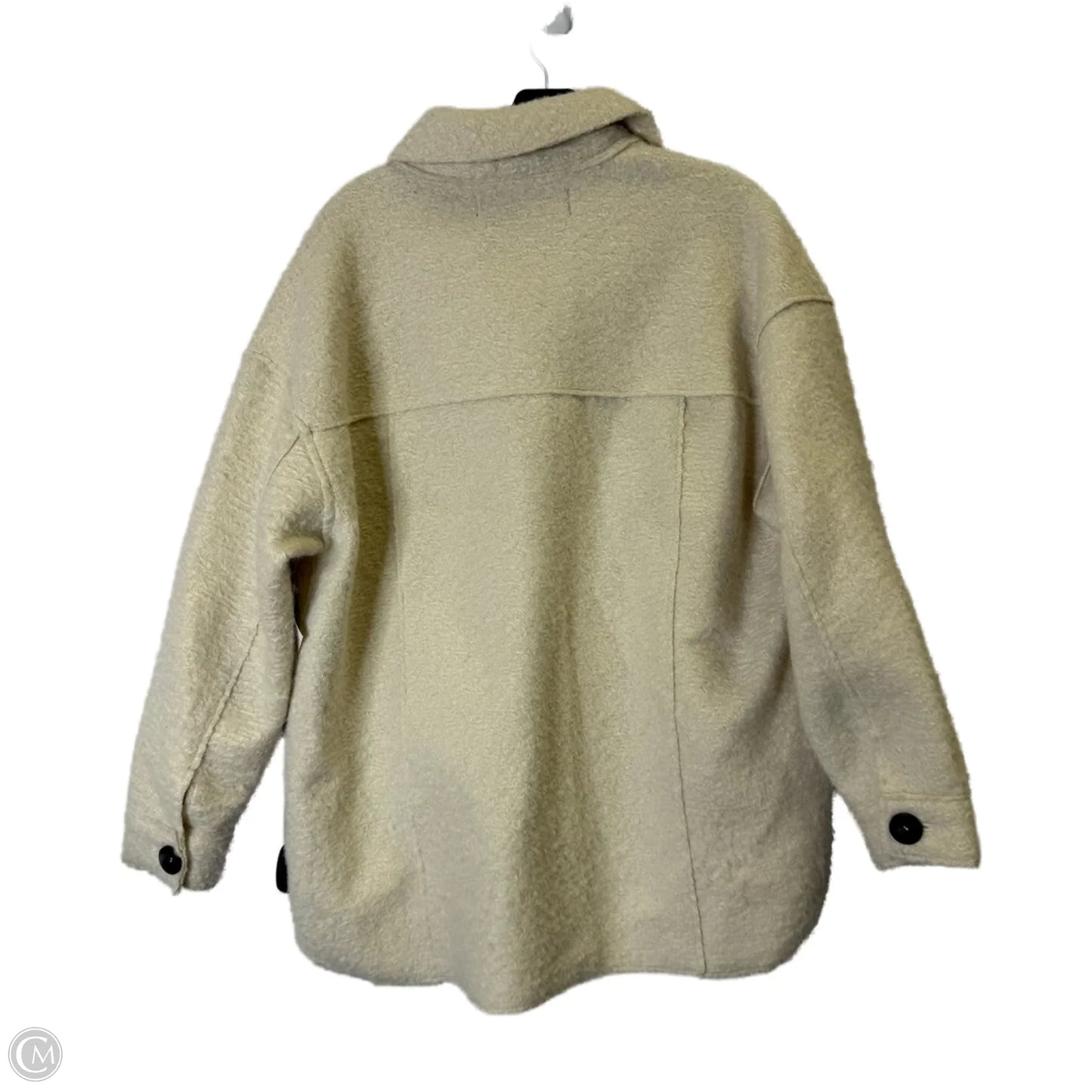 Jacket Shirt By Zara In Cream, Size: S