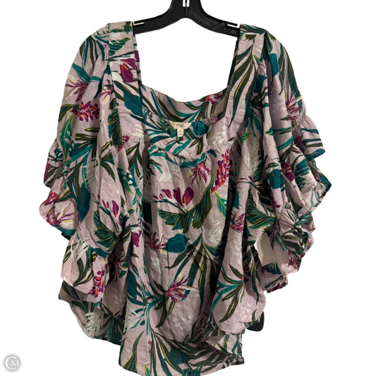 Top Short Sleeve By Terra & Sky In Purple, Size: 3x