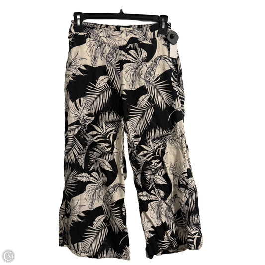 Pants Linen By Christian Siriano In Black & White, Size: M