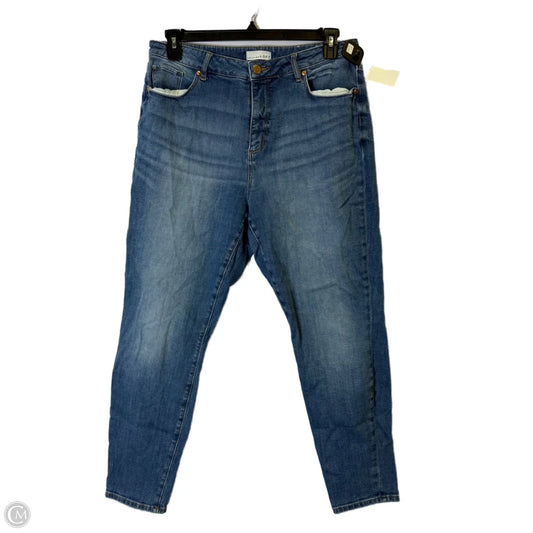 Jeans Skinny By Loft In Blue Denim, Size: 14