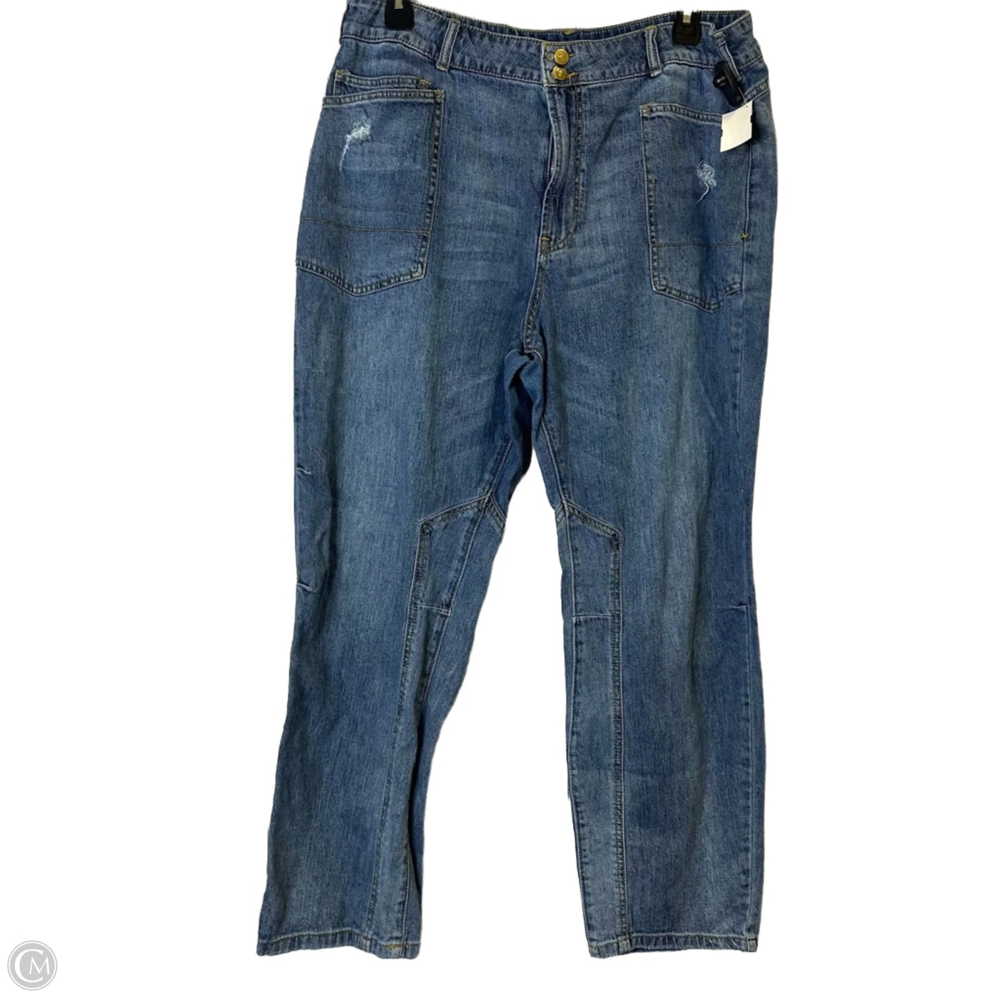 Jeans Straight By Pilcro In Blue Denim, Size: 14