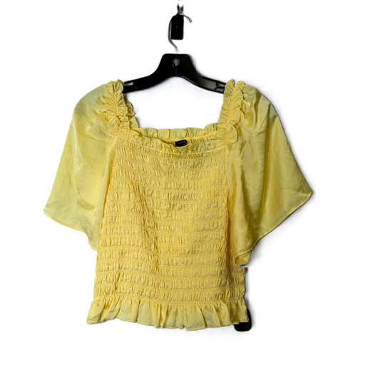 Top Short Sleeve By Ann Taylor In Yellow, Size: M