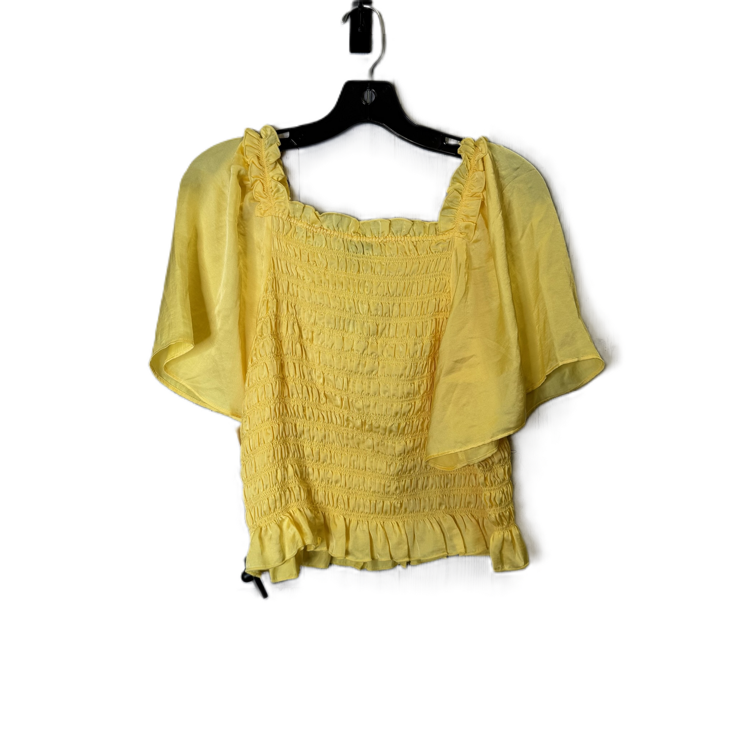 Top Short Sleeve By Ann Taylor In Yellow, Size: M