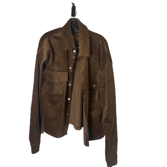 Jacket Shirt By Tks In Brown, Size: Xs