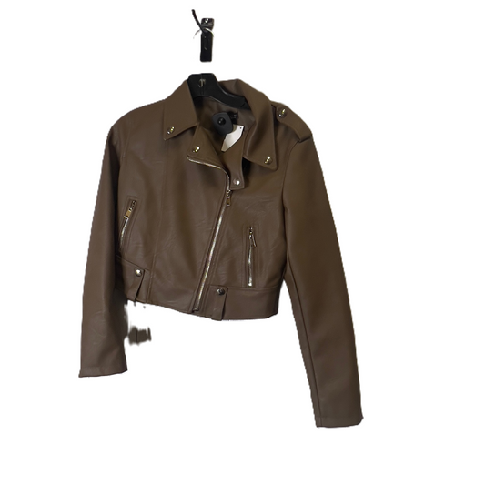 Jacket Moto By Shein In Brown, Size: S