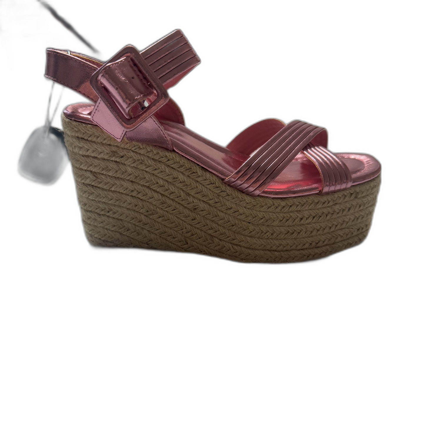 Sandals Heels Wedge By Clothes Mentor In Pink, Size: 8