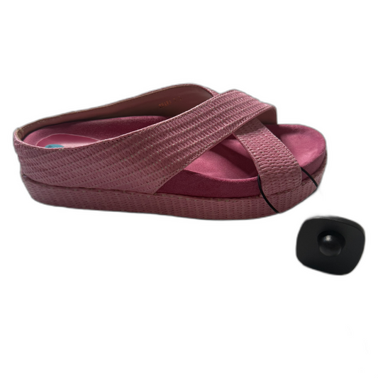 Sandals Flats By Clothes Mentor In Pink, Size: 7.5