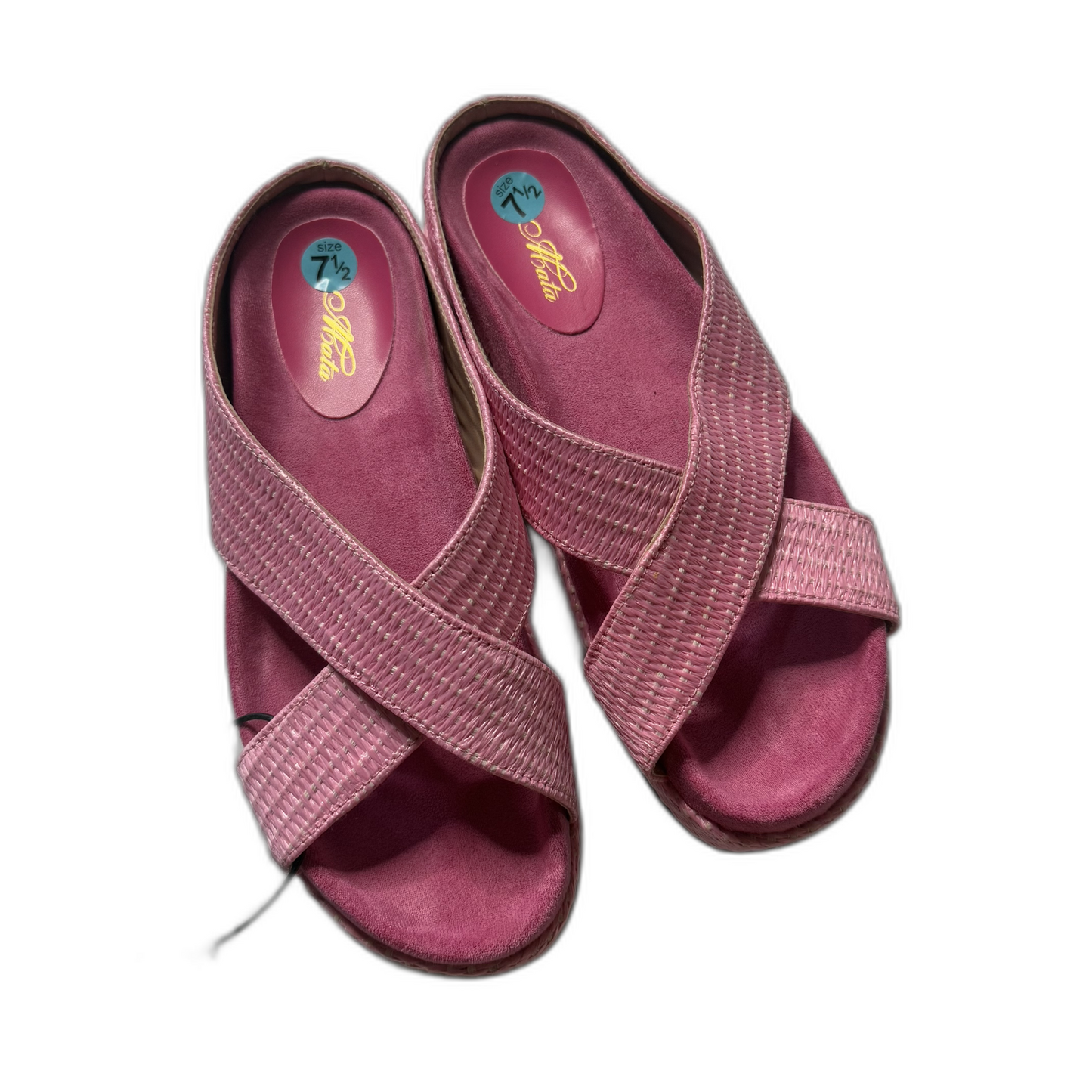 Sandals Flats By Clothes Mentor In Pink, Size: 7.5