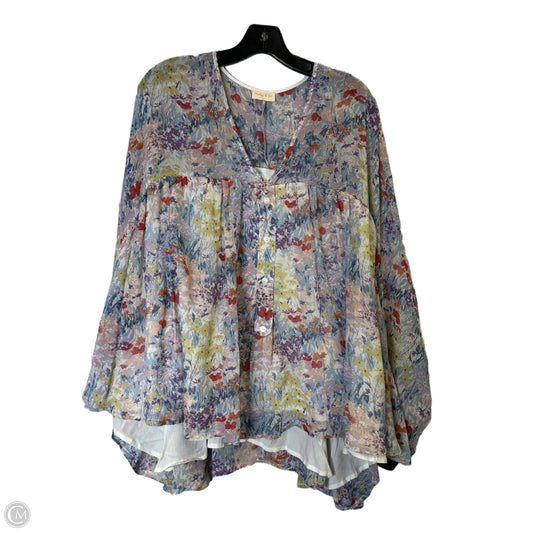 Top Long Sleeve By Clothes Mentor In Purple, Size: L
