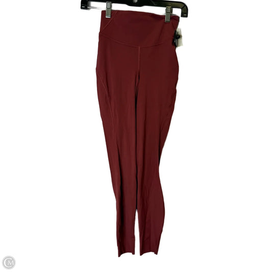 Athletic Leggings By Lululemon In Red, Size: 2