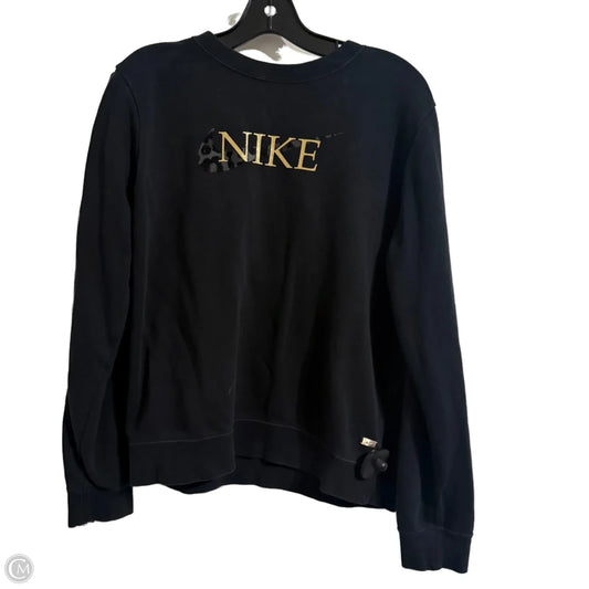 Sweatshirt Crewneck By Nike Apparel In Black, Size: S