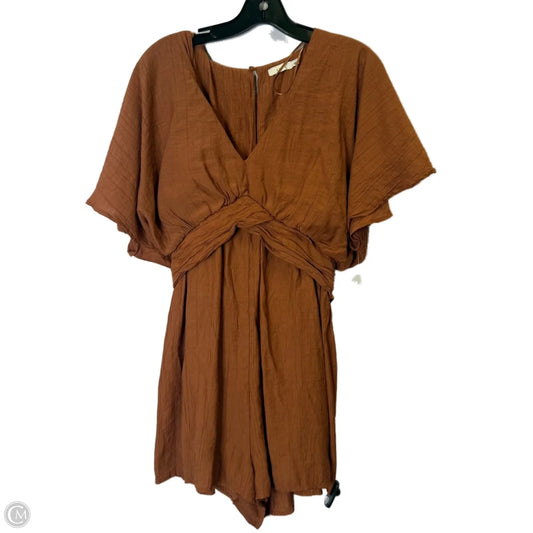 Romper By Lush In Brown, Size: L
