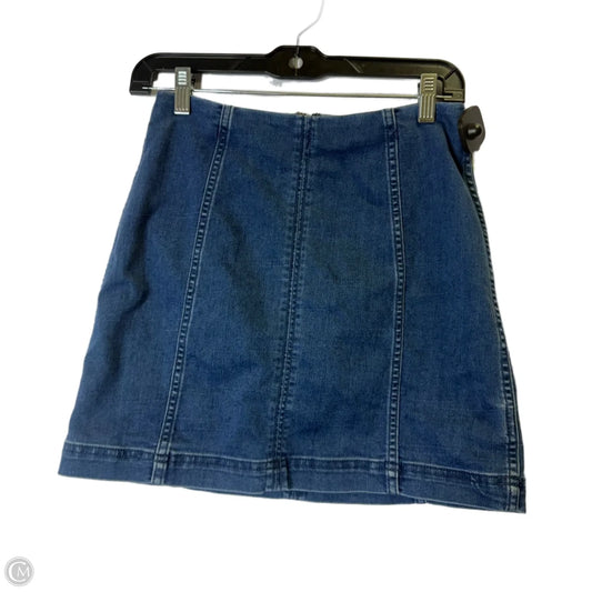 Skirt Mini & Short By Free People In Blue Denim, Size: 6