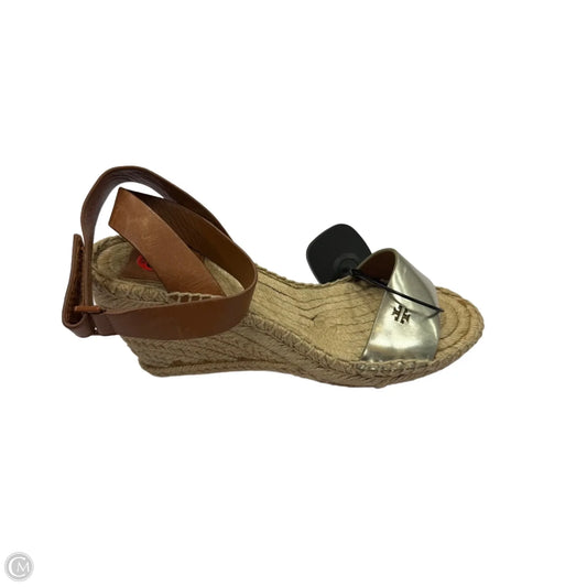 Sandals Designer By Tory Burch In Silver, Size: 6.5