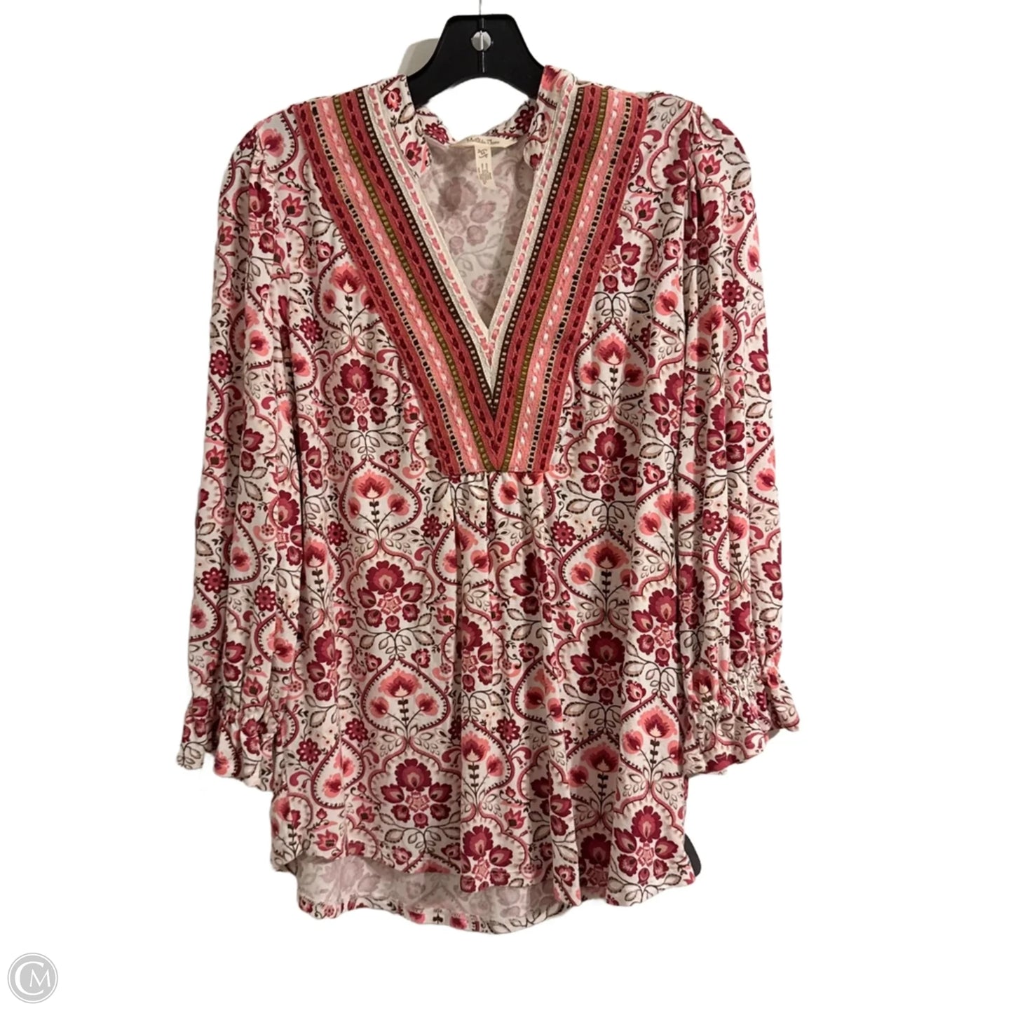 Top Long Sleeve By Matilda Jane In Red, Size: M