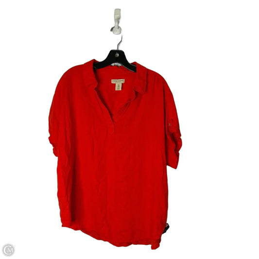 Top Short Sleeve Basic By Clothes Mentor In Red, Size: 1x