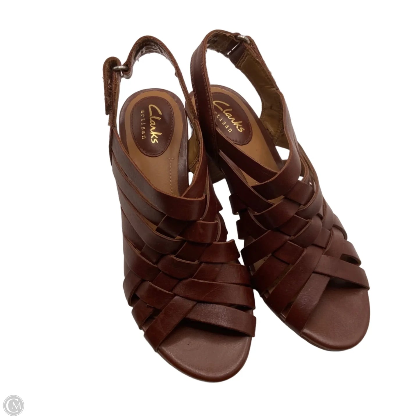 Sandals Heels Block By Clarks, Size: 5