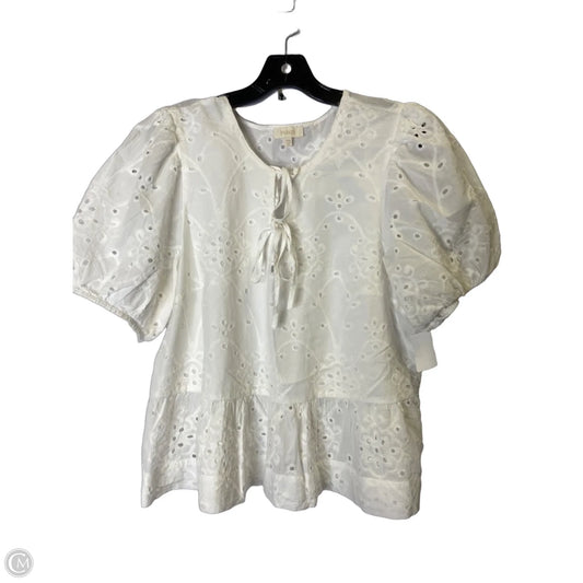 Top Short Sleeve By Parker In White, Size: Xxl