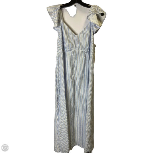 Dress Casual Midi By Time And Tru In Blue, Size: L