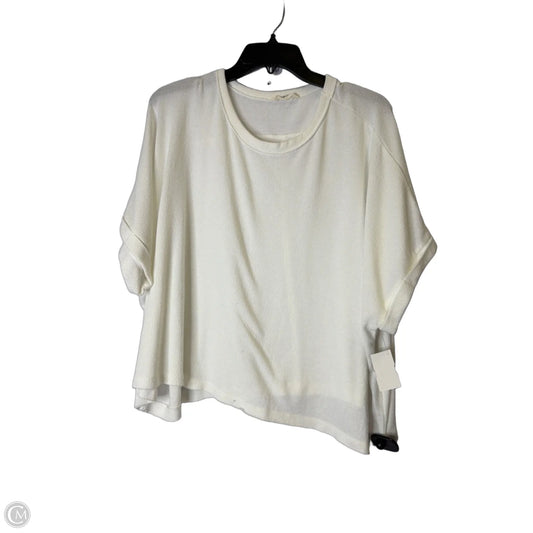 Top Short Sleeve By Charlotte Avery In White, Size: M
