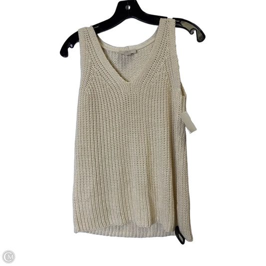 Top Sleeveless By Loft In Cream, Size: S