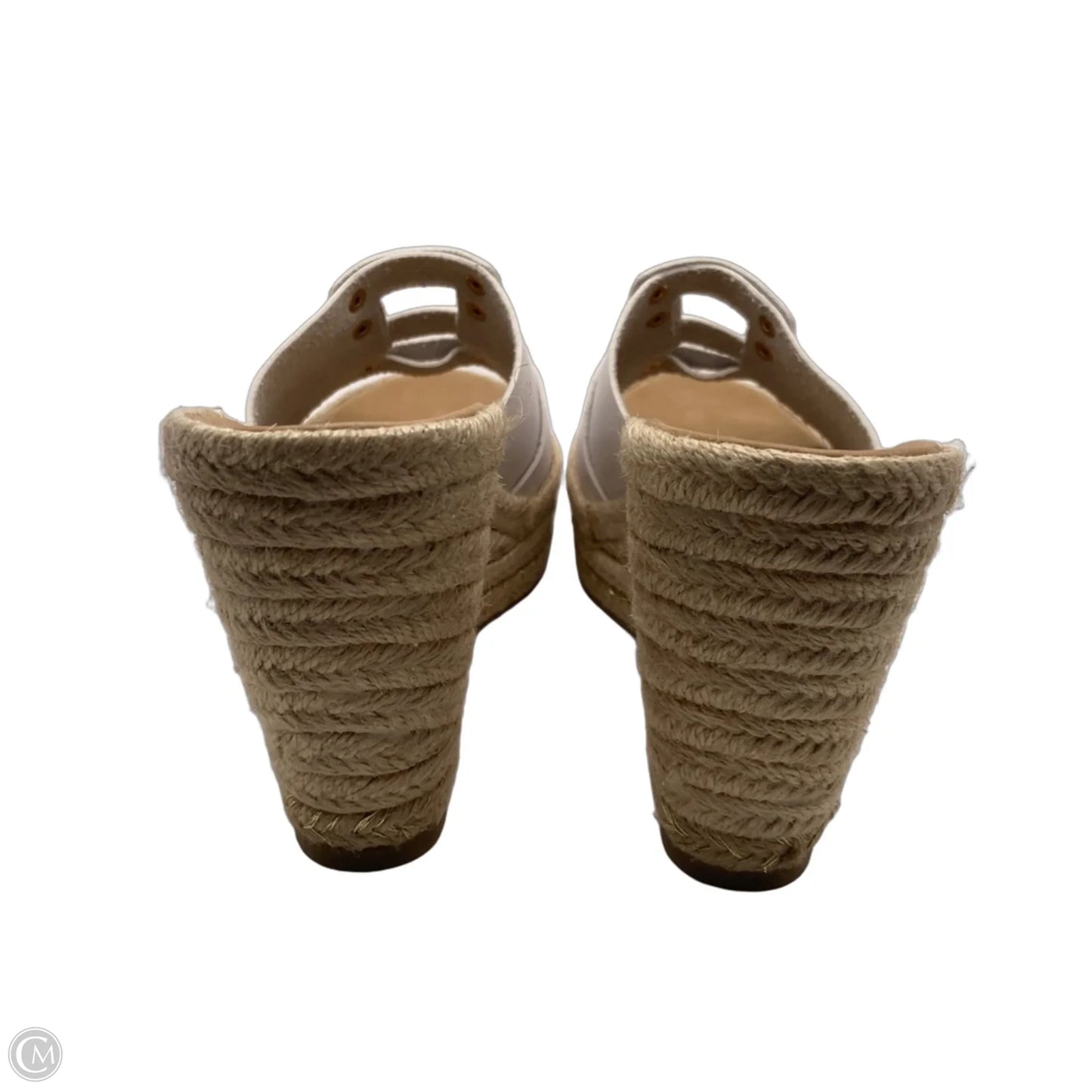 Sandals Heels Wedge By Clothes Mentor In White, Size: 10