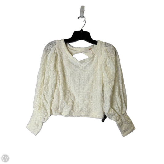 Top Long Sleeve By Free People In Cream, Size: S