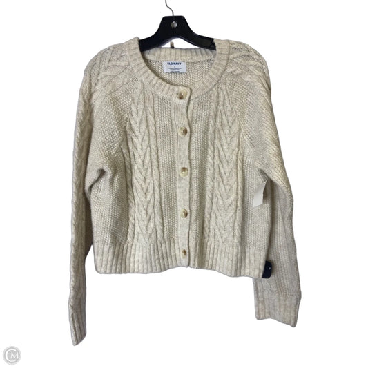Sweater Cardigan By Old Navy In Cream, Size: M