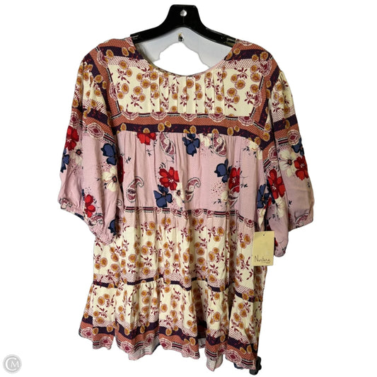 Top Short Sleeve By Nurture In Animal Print, Size: 1x