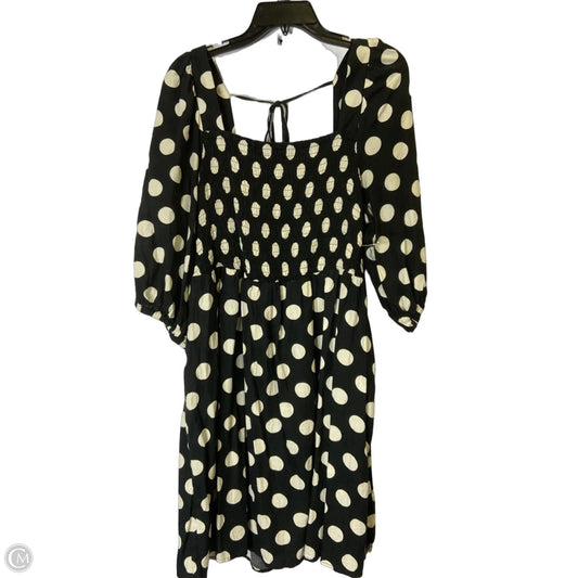 Dress Casual Short By Ava & Viv In Polkadot Pattern, Size: 10