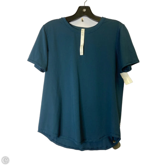 Athletic Top Short Sleeve By Lululemon In Blue, Size: 6