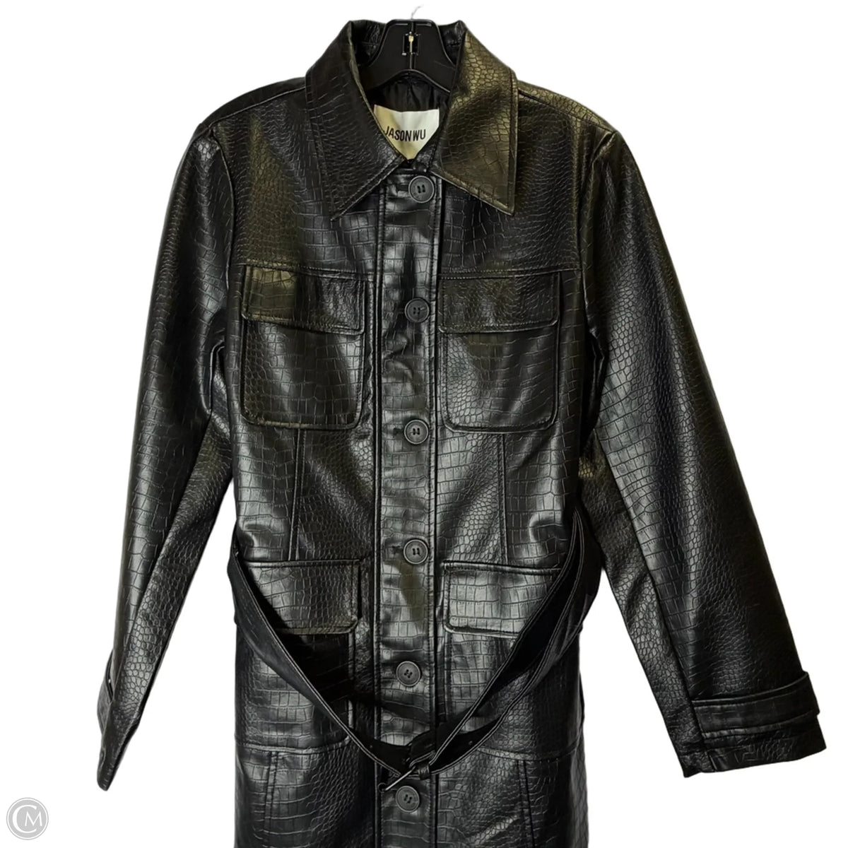 Coat Trench Coat By Cmc In Black, Size: S