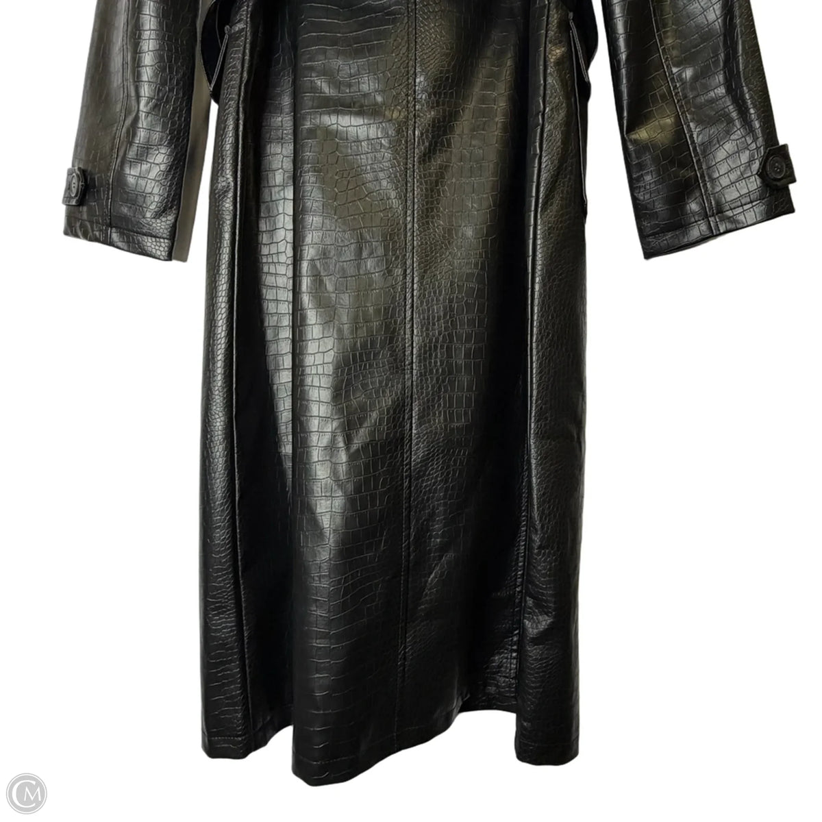 Coat Trench Coat By Cmc In Black, Size: S