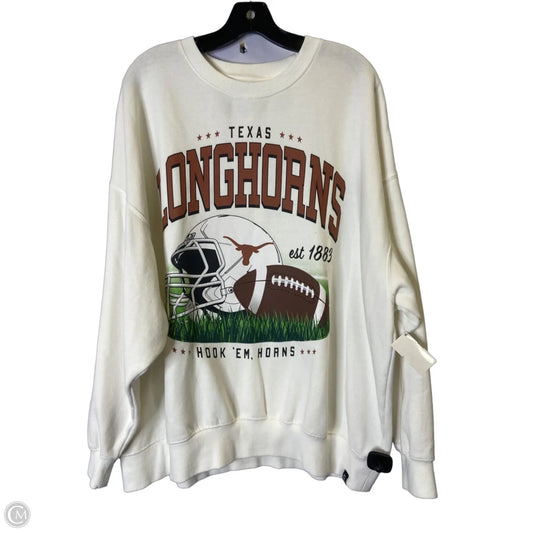 Sweatshirt Crewneck By Clothes Mentor In White, Size: Large