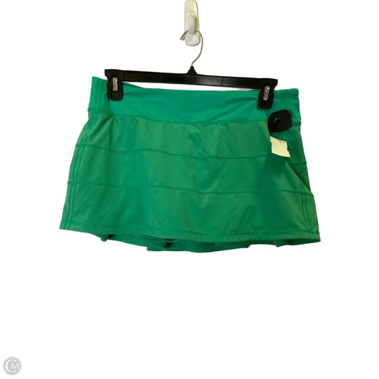 Athletic Skirt By Lululemon In Green, Size: 10