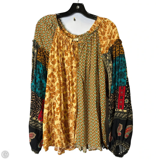 Top Long Sleeve By Easel In Orange, Size: 1x