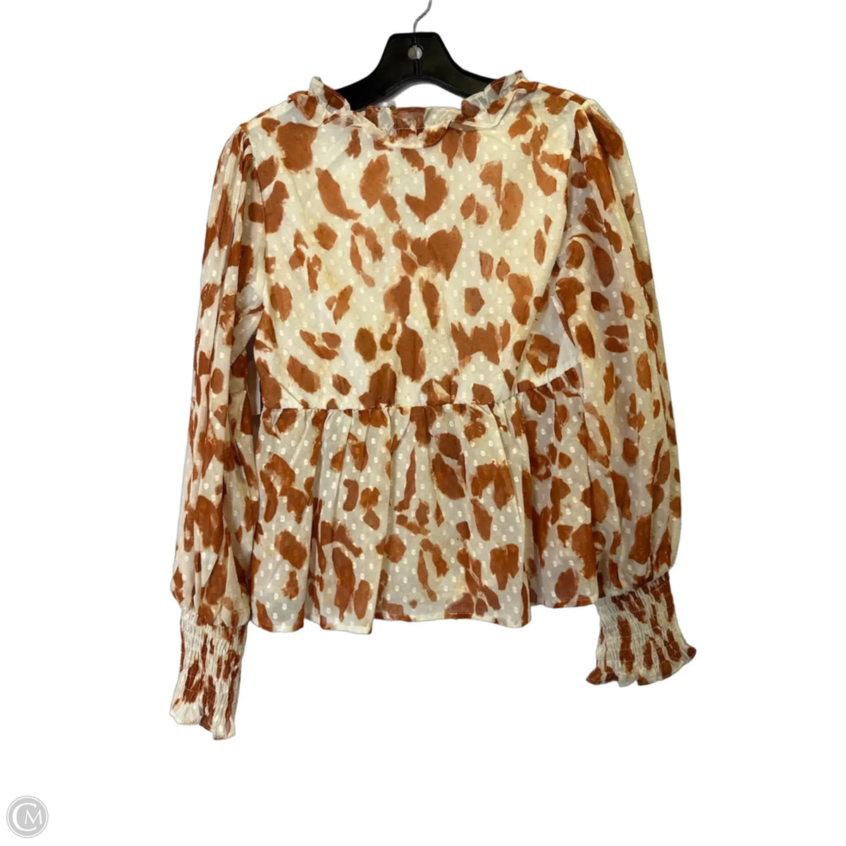 Top Long Sleeve By Cmf In Orange, Size: S
