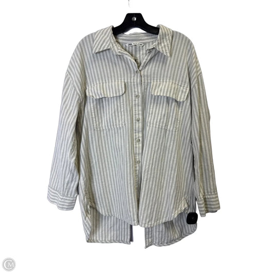Top Long Sleeve By Zara In Cream, Size: S