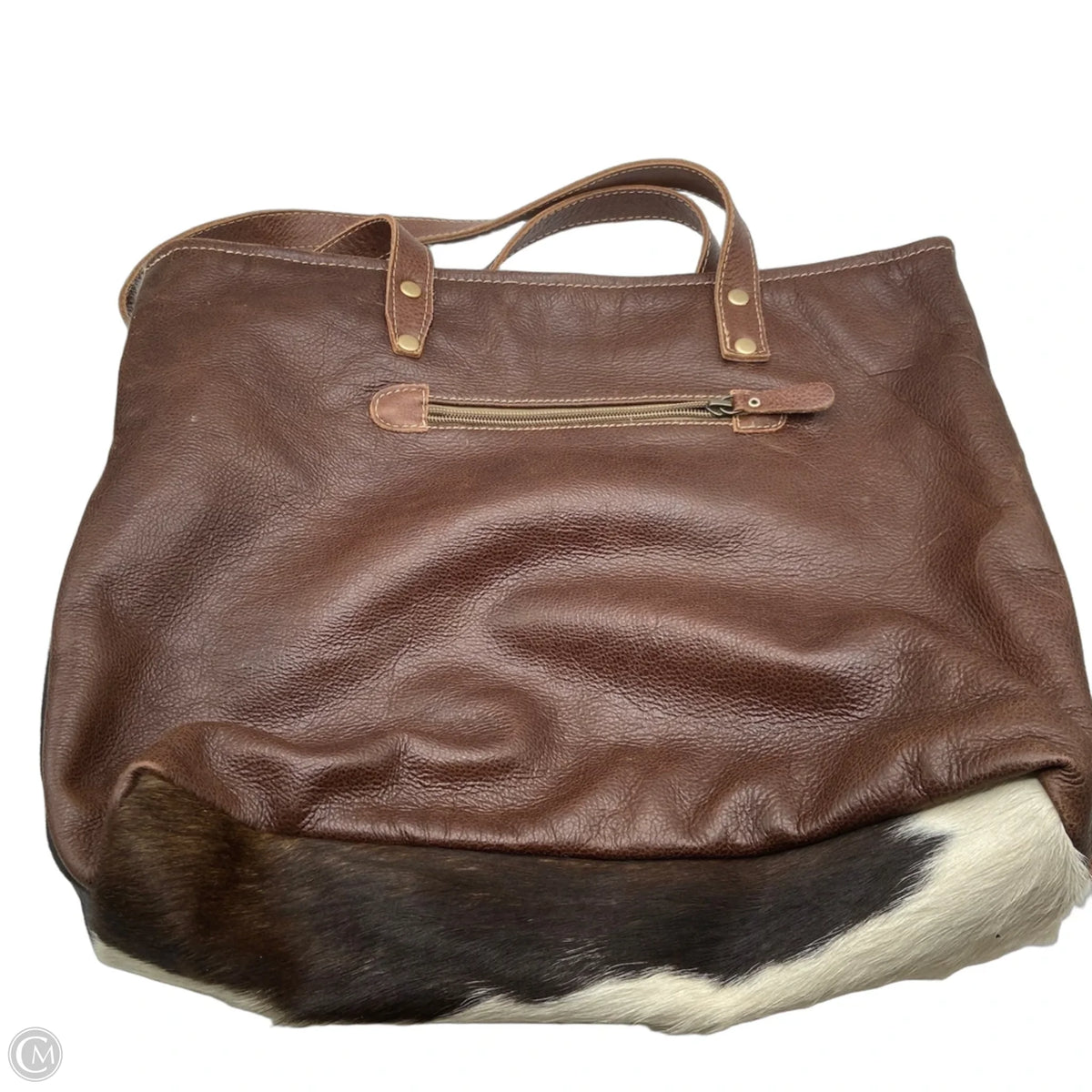 Handbag Leather By Myra, Size: Large