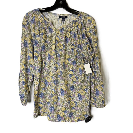 Top Long Sleeve By Chaps In Floral Print, Size: L