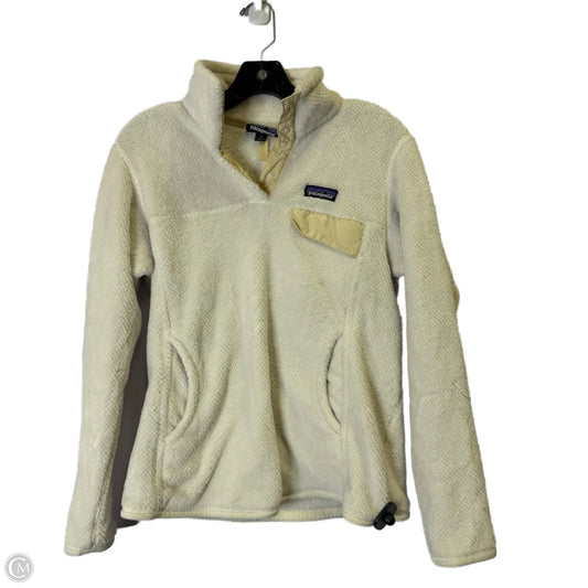 Jacket Fleece By Patagonia In Cream, Size: M