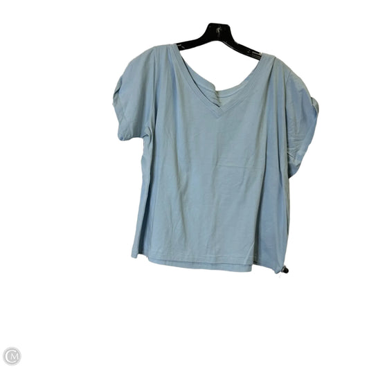 Top Short Sleeve Basic By Anthropologie In Blue, Size: Xl